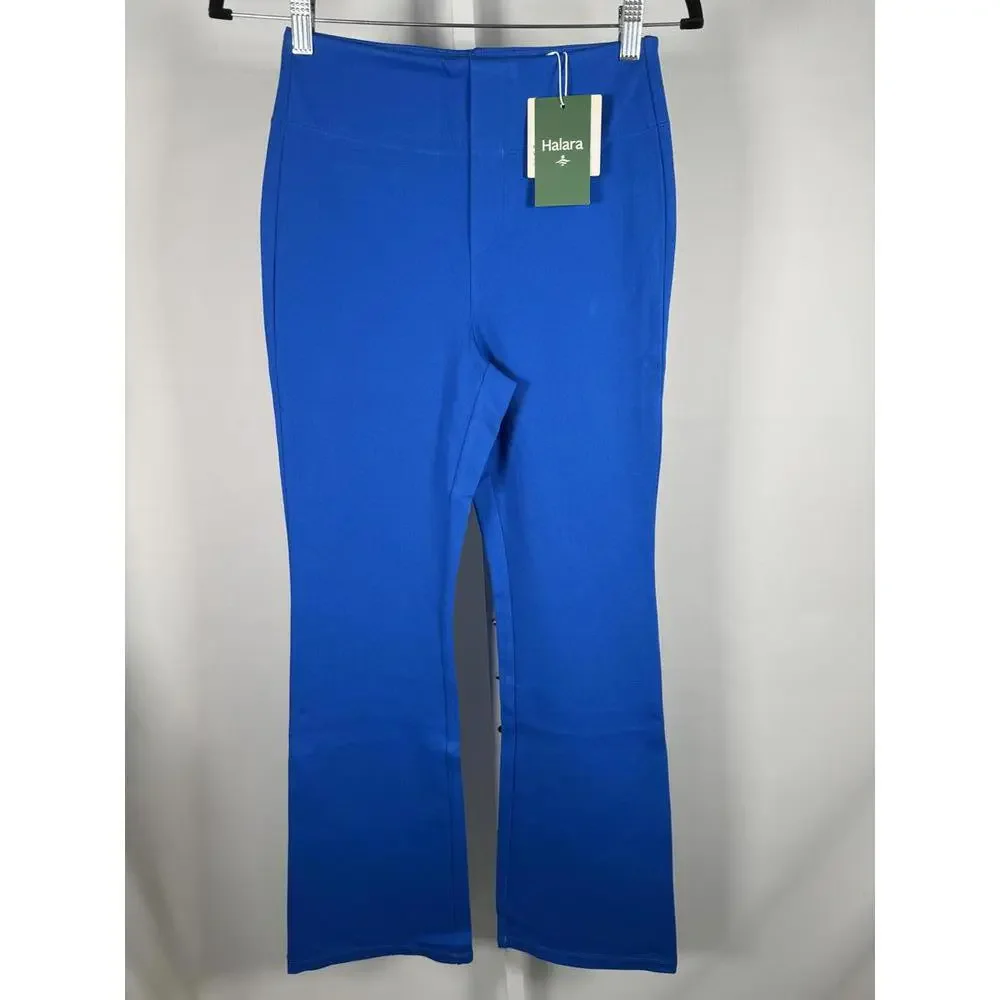 NWT Halara Flex High Waist Back Side Pkt Slight Flare Work Pant Princess Blue XS - Picture 2 of 12